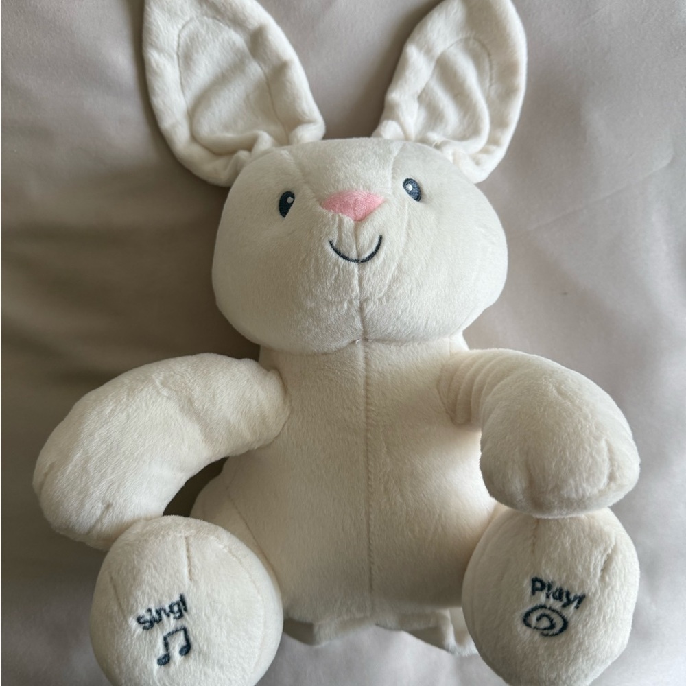 Gund Cream Singing Bunny Plush